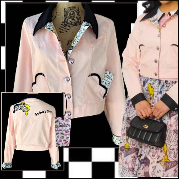 Betty & Veronica x Unique Village Archie Girls Jacket Size L NWT - Picture 1 of 10